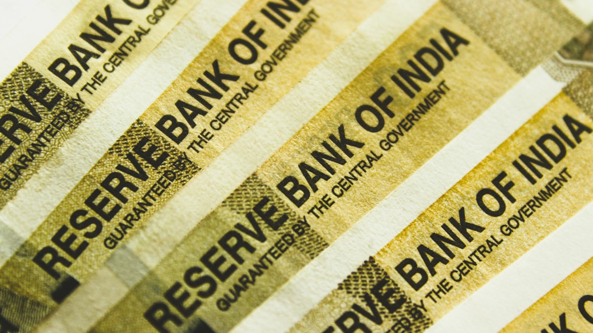 Close-up of Reserve Bank of India banknotes &mdash; official central government documents