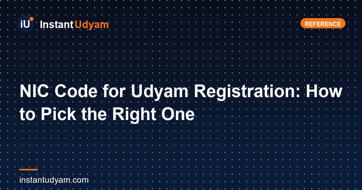 Nic Code Sample NIC Code for Udyam: Tea Stall 56103, Tailor 14101 +600