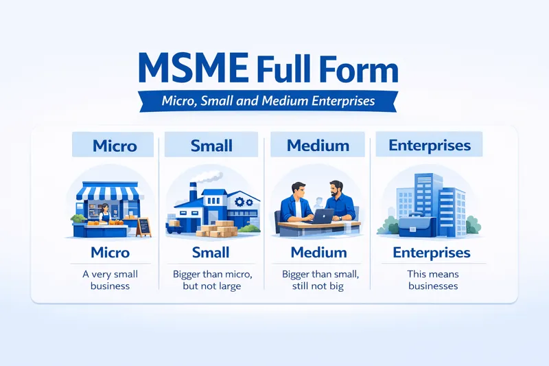 full form of msme and full form of msmes infographic in simple words