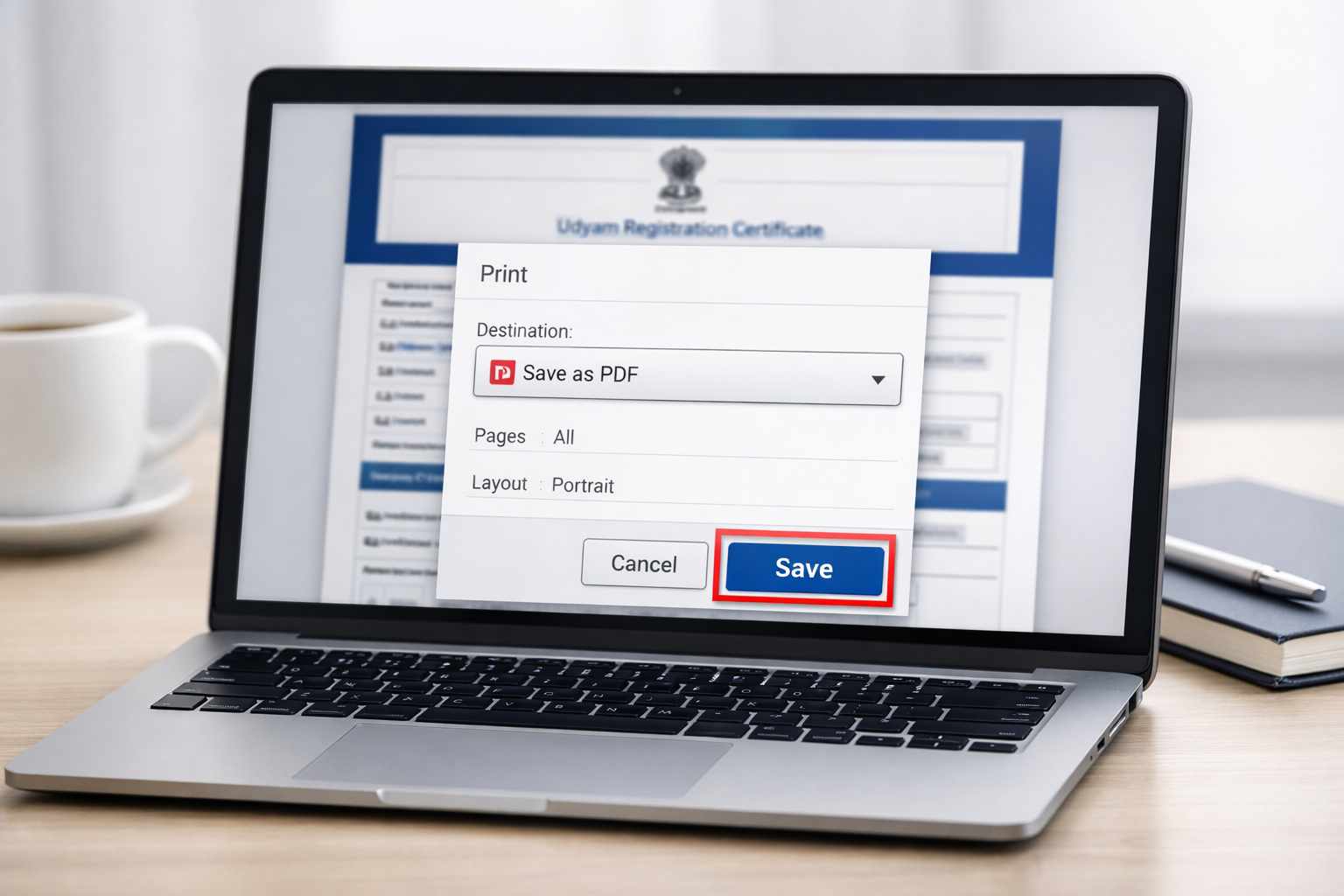 Download Udyam certificate PDF online Download Udyam certificate PDF online